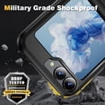 thumbnail image 3 of Dteck for Samsung Galaxy Z Flip 5 Case with Hinge Protection, Full Body Military Drop Shockproof Rugged Case with Screen Protector for Samsung Galaxy Z Flip5 with Kickstand, Black, 3 of 8