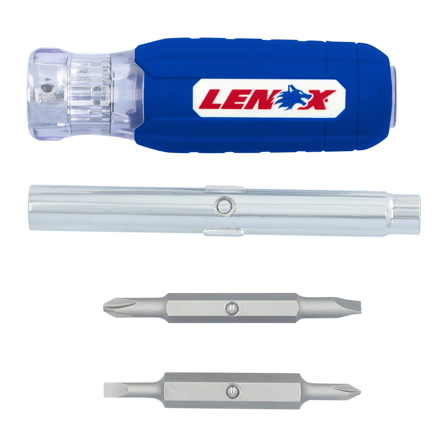 LENOX 6-in-1 Multi-Bit Screwdriver, Blue, LXHT68005