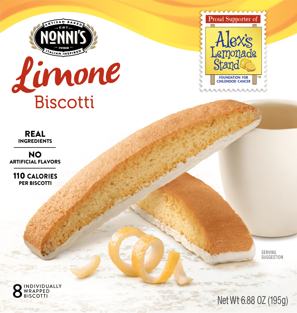 Nonni's Limone Biscotti, 8 count, 6.88 oz