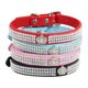 thumbnail image 1 of Collar ajustable de piel sintética con pedrería para perros y gatos pequeños., 1 of 5