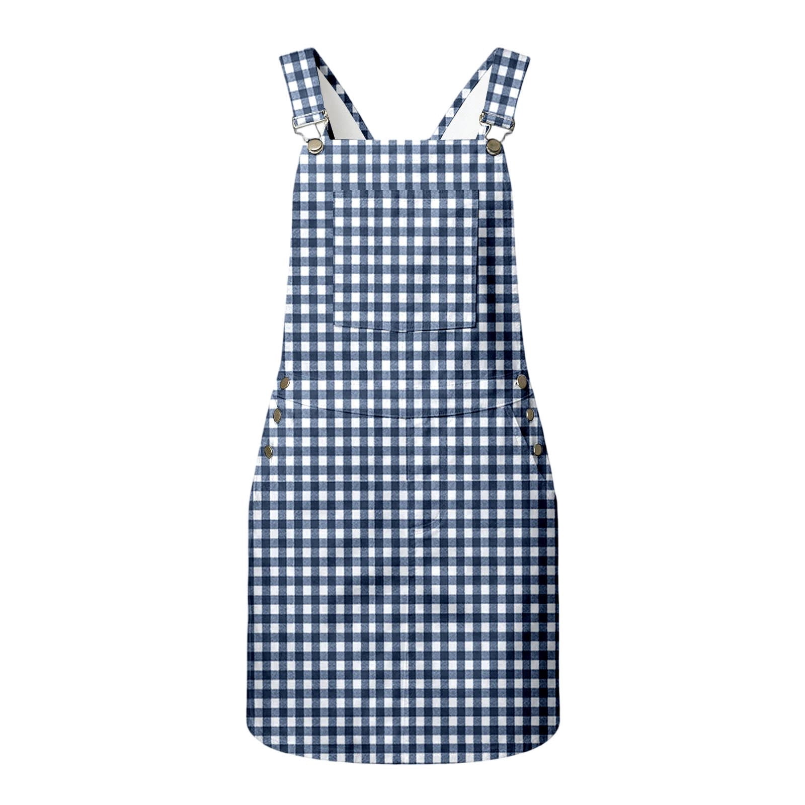 blue check pinafore dress Shinyii Jumper for Girls Sleeveless Plaid Dresses with Pockets, Sizes 4-13 plaid pinafore dress