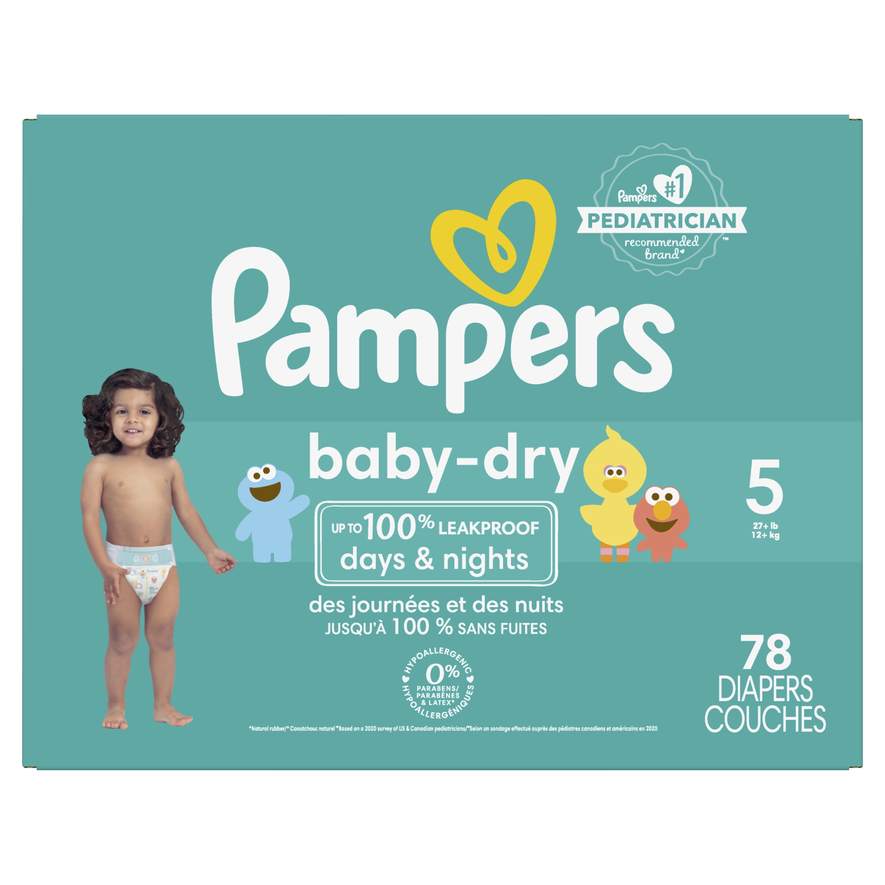 Pack 78 Uds Pañales Pampers Baby Dry Talla 5 - 905944