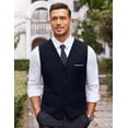 thumbnail image 4 of ETHAN Trajes Para Hombre Elegantes Casual Vest for Men Navy Blue Wedding Vest for Men S, 4 of 8