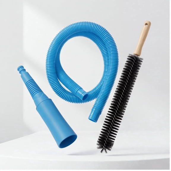 Dryer Vent Cleaner Kit, Flexible Dryer Lint Removal Brush with Extendable Vacuum Hose Adapter, Dryer Duct Cleaning Tool for Clothes Dryer Vent Pipe