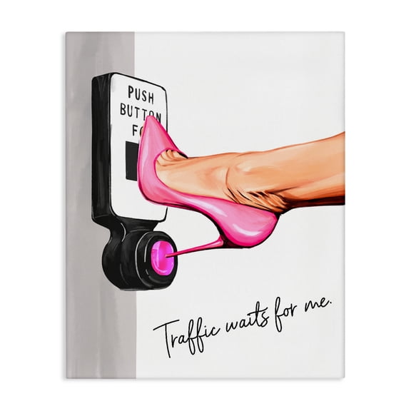 Traffic Waits for Me Heels Canvas Wall Art, design by Ziwei Li