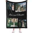 thumbnail image 3 of Personalised Photo Blanket Dad We Love You Custom Picture Collage Blanket Fathers Day Photo Blanket Personalised Gift for Dad Papa Father Grandpa, 3 of 6