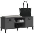 thumbnail image 2 of vidaXL Shoe Bench VIKEN Anthracite Grey 106x35x45 cm Engineered Wood, 2 of 5