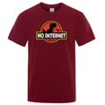 thumbnail image 1 of Camiseta de dinosaurio de dibujos animados para hombre, camisa con estampado de No Internet, informal, divertida, de algodón, Harajuku, de verano xuanjing  unisex, 1 of 2