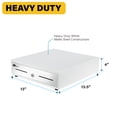 thumbnail image 7 of HK SYSTEMS 13inch Heavy Duty Manual Push-Open Cash Drawer with 4Bill/5Coin, Removable Till, "Stainless Steel Front" with Single Large Media Slot,White, 7 of 7