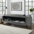 thumbnail image 3 of Loft Lyfe Swaine Linen Sofa Bed Convertible Tufted With Storage, Charcoal, 3 of 11