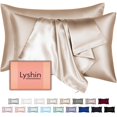 thumbnail image 1 of Fundas de almohada de seda LYSHIN Mulberry, paquete de 2, tamaño queen, 50 x 75 cm, 1 of 7