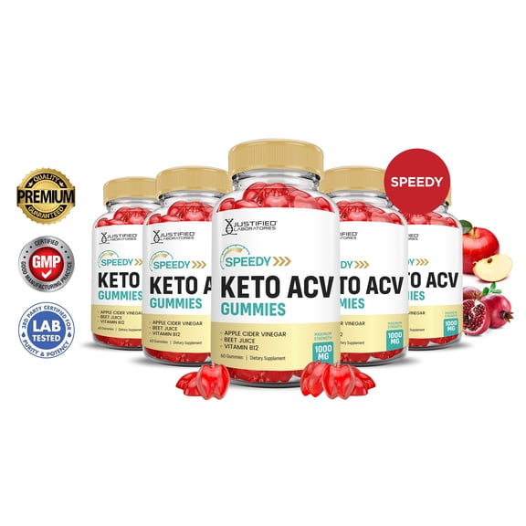 (5 Pack) Speedy Keto ACV Gummies 1000MG Dietary Supplement 300 Gummys