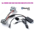 thumbnail image 1 of Adaptador de entrada auxiliar manos libres para llamadas telefónicas inalámbricas Bluetooth 50 para coche para Volvo C30 S40 V40 V50 S60 S70 C70 V70 Xc70 S80 Xc90 con micrófono, 1 of 5