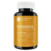 Neurogan Berberine Capsules with Pepper&Cinnamon, 800mg per Serving, 160ct Vegan Capsules - High Potency Non-GMO, No Filler - Made in USA
