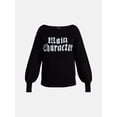 thumbnail image 5 of Madden NYC Women's Boatneck Graphic Sweater, Midweight, Sizes XXS-XXL, 5 of 5