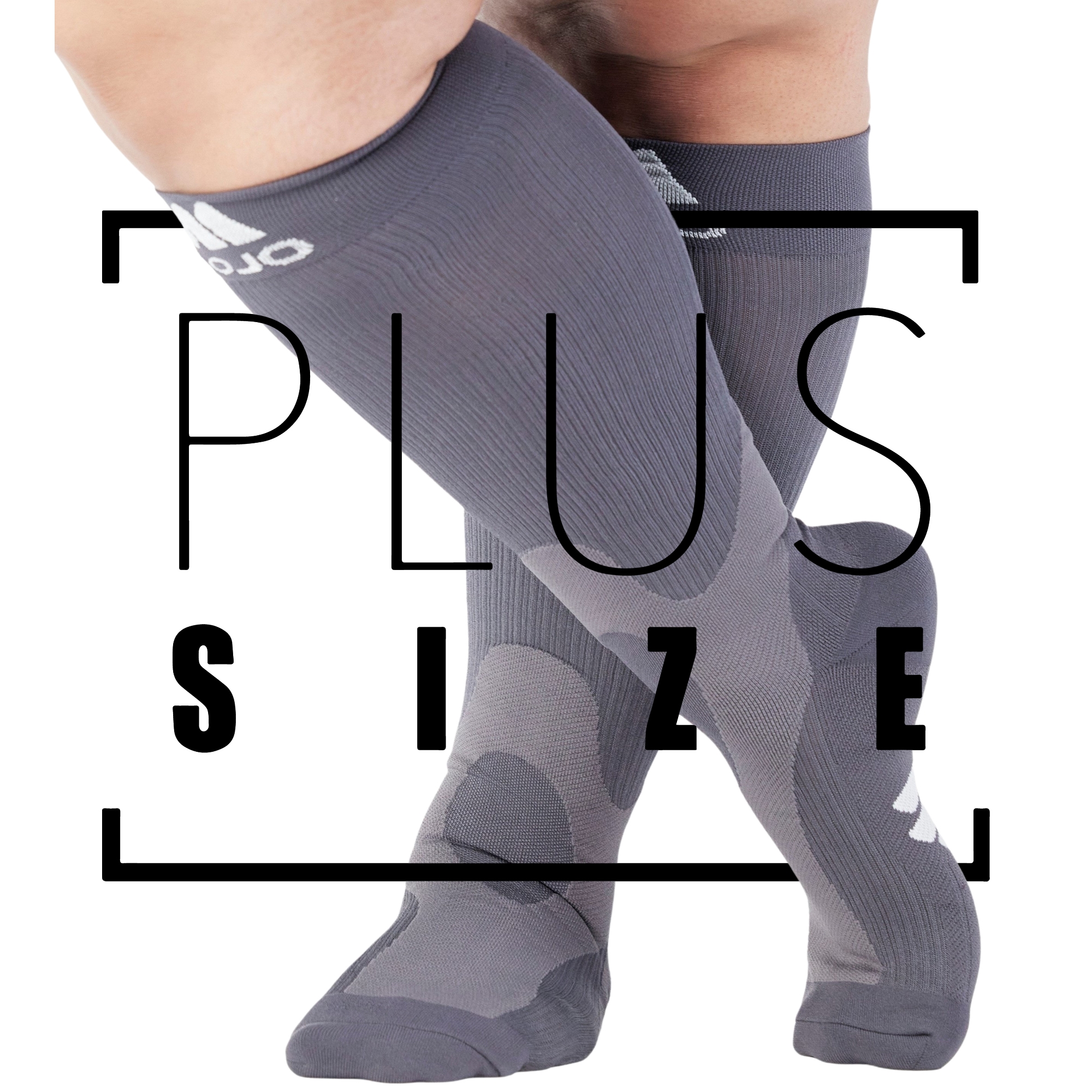 Extra Wide Unisex Compression Socks 2030mmHg for Post Surgery Grey