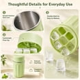 thumbnail image 6 of Safeglitz Click to Release 304 Stainless Steel Ice Cup, Insulated Iced Coffee Cup with Lid, Reusable Portable Ice Making Tumbler for Outdoor Fitness Camping Home Daily Use, 6 of 9