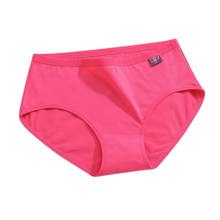 Bigersell Workout Underwear for Women Clearance Cheeky Panties Bikini Panty Style P-412 Polyester Bikini Panties Ladies Thong Briefs High Waist Women s Panties Red-A 3Xl