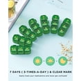 thumbnail image 3 of Pill Organizer 3 Times A Day, 7-Day Pill Box 3 Times A Day - YSTDHL Weekly Medicine Box Organizer, 7 Detachable Portable Daily Pill Container Dispenser Case for Vitamins Fish Oils Supplements, Green, 3 of 8