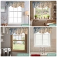 thumbnail image 6 of Tie Up Valances for Windows, Watercolor Leaves Adjustable Valance Curtains Window Treatment for Living Room/Bedroom, Farmhouse Spring Pastoral Vines Rod Pocket Kitchen Curtains & Drapes 60x18 Inch, 6 of 9