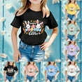 thumbnail image 5 of Toddler Girls Bunny T-Shirt Bunny Print Short Sleeve Shirts Easter Day Gift for Toddler Boy Girl Kids Girls T-Shirt 12-13, 5 of 5