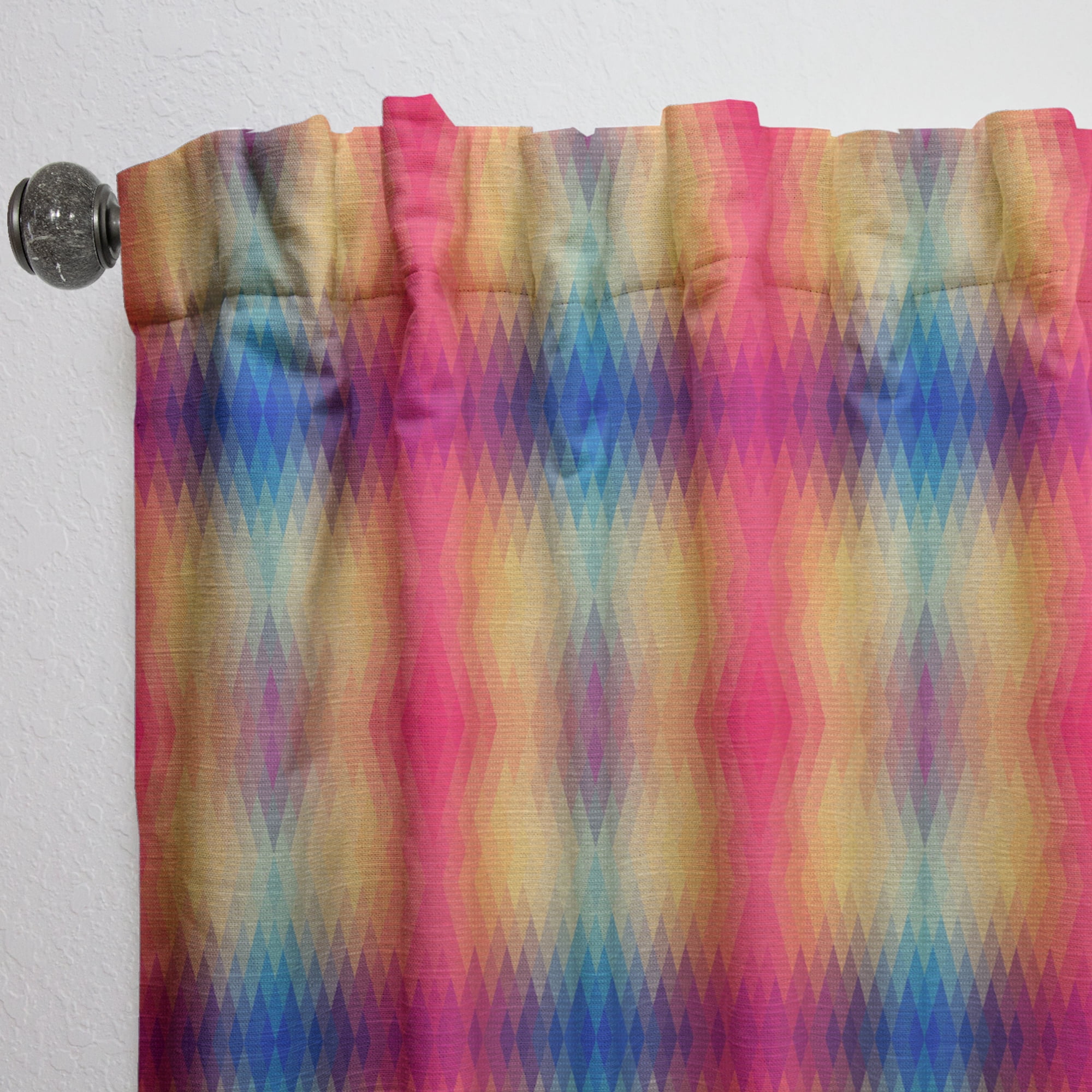 Designart 'Triangular Shapes Colourfields VIII' Modern Curtain Panel