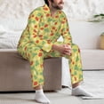 thumbnail image 6 of KLL Floral Strawberr Sleepwear Mens Flannel Pajamas,Long Cotton Pj Set, 6 of 7