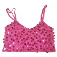thumbnail image 4 of Girls Sparkling Adjustable Elastic Band Sequin Crop Top for Playful and Festive Occasions Tween Kids Summer Soft Comfy Cute Teen Basic Tees, 4 of 4