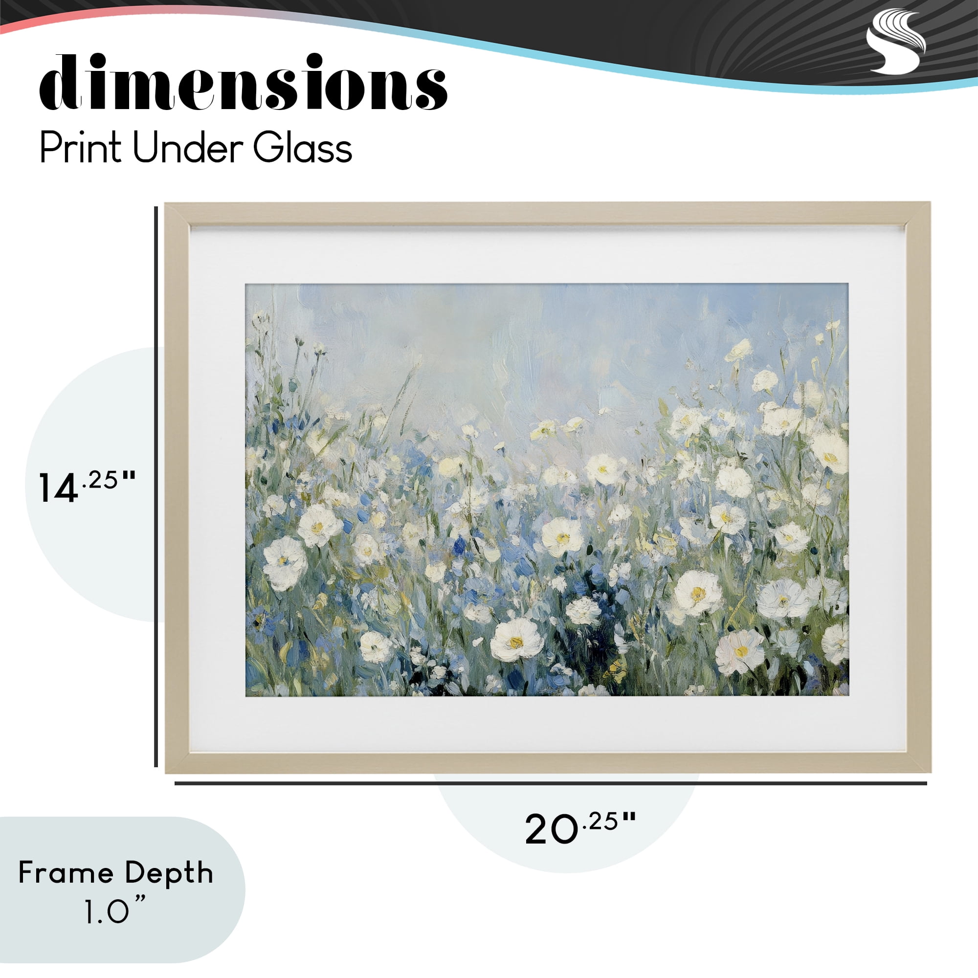 Stupell Industries Meadow Foliage Dream Birch Framed Print Under Glass, design by Petal Prints Design