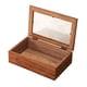 thumbnail image 1 of Caja de almacenamiento de madera con tapa transparente, contenedor multiusos, rectangular, resistente y portátil. L, 1 of 9