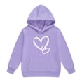 thumbnail image 6 of Girls' Heart Graphic Print Cute Hoodies Long Sleeve Pullover Hoodie Sweatshirt with Pocket Oversized Fleece Lined Cozy Jacket, 6 of 6