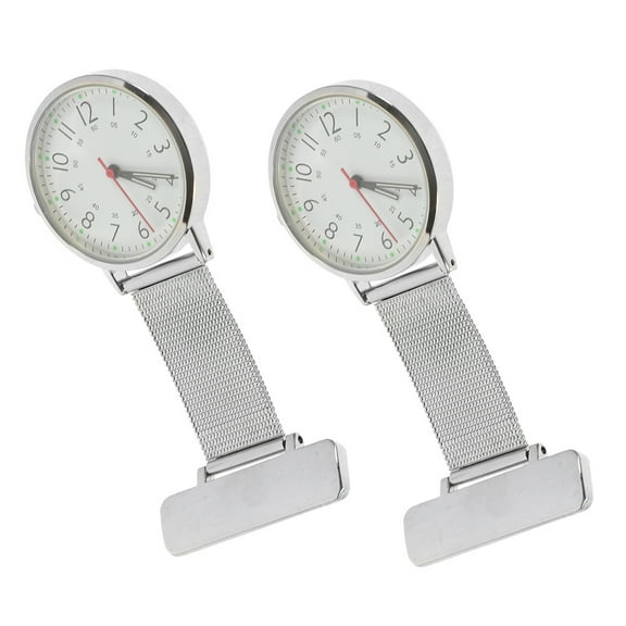 2pcs Nursing Watches Nurse Lapel Pin Watch Hanging Watch Women Watch Pin Brooch Watch