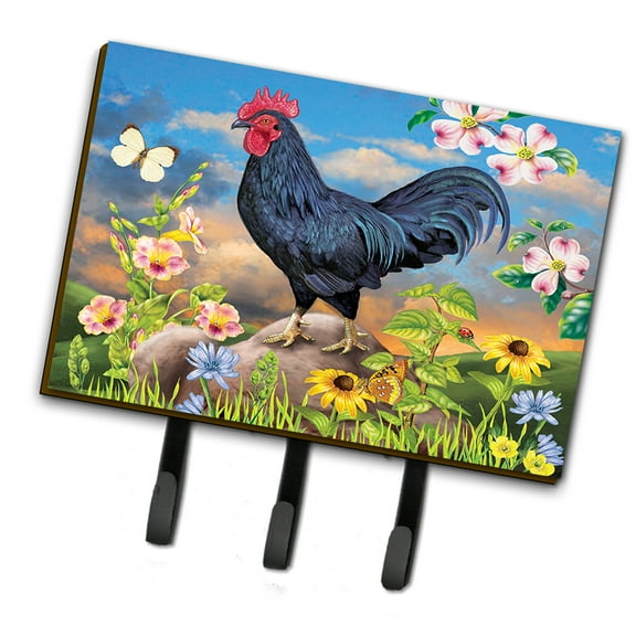 Black Rooster Leash or Key Holder