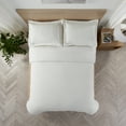 thumbnail image 2 of Serta Supersoft Cooling Bed Set, 3 Piece Reversible Duvet Set, Full/ Queen, Snow White, 2 of 4
