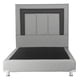 thumbnail image 2 of Box Base Cama Individual + Cabecera Bora Gris, 2 of 7