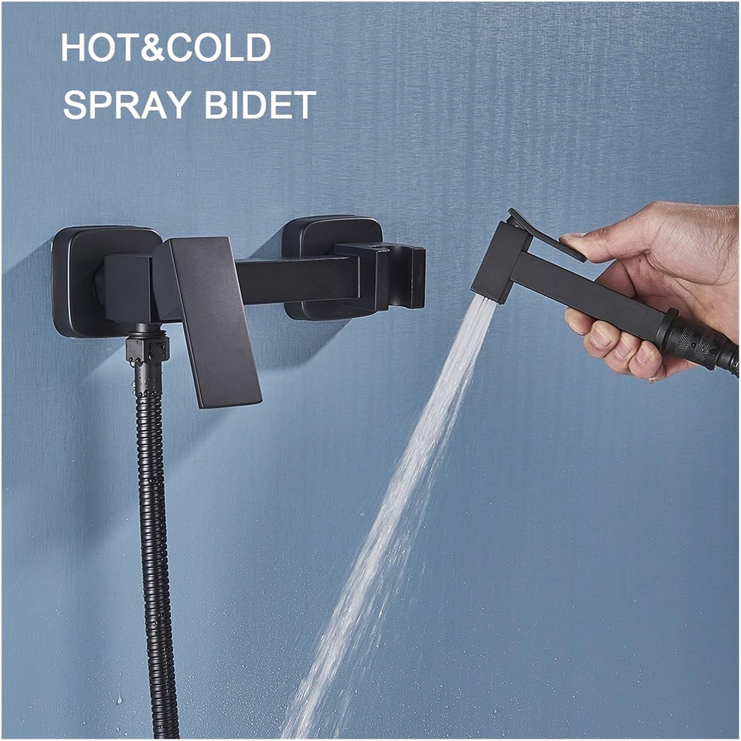 Brass Shower Tap Bidet Faucet Washer Mixer Muslim Shower Ducha Higienica Cold & Hot Water Mixer Crane Square Shower Spray