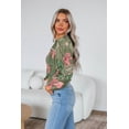 thumbnail image 3 of Nemara Floral Top - Olive, 3 of 6