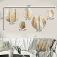 thumbnail image 4 of Designart "Magic of Gold and White Marble Geode I" Abstract Marble Round Wall Art Set Of 5 - Gold Modern Living Room Wall Metal Art Set, 4 of 6