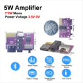 thumbnail image 3 of Placa Decodificadora Bluetooth con Amplificador de Audio Mono de 3,5 V CC A 5 V y 5 W, Compatible con Interfaz TIPO C. Kit de Componentes Electrónicos., 3 of 5