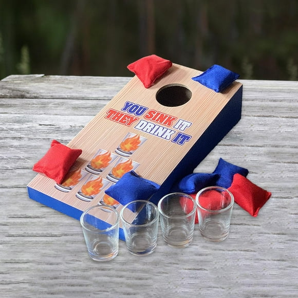 BELOVING Cornhole Toss Toss Game s with 4 Cups Indoor Sandbag Throw Games Party Game