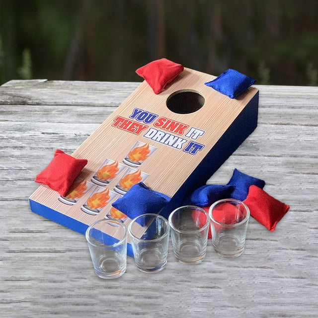 BELOVING Cornhole Toss Toss Game s with 4 Cups Indoor Sandbag Throw Games Party Game