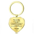 thumbnail image 1 of Collar de acero inoxidable con colgante de corazón de melocotón y llavero de amor, regalo de Navidad con personalidad, 1 of 6