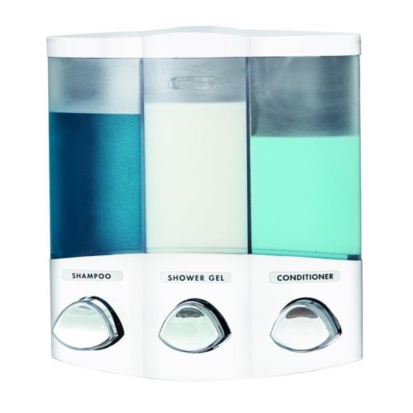 Productos Better Living - Dispensador de jabón y champú con 3 cámaras  blanco de la serie 76354 Euro