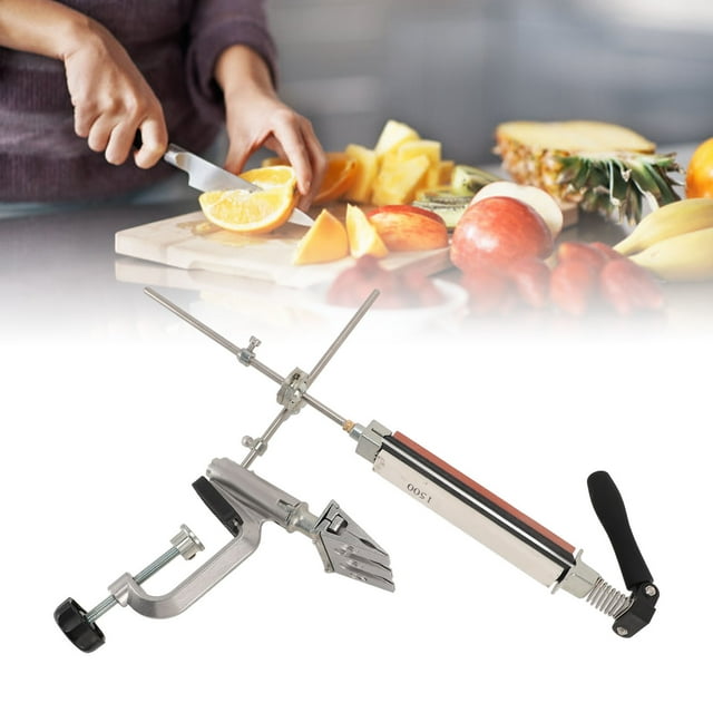Kit d'Outils d'Affûtage à Angle Fixe, Affûtage Précis, Kit d'Affûtage à Angle Bas Facile à Utiliser, Adapté pour Ciseaux de Chef de Cuisine Pinces et Plus, Angle Constant