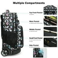 thumbnail image 3 of Tilami Rolling Backpack 19 inch with Lunch Bag Wheeled Roller Backpack for Boys and Girls, 3 of 7