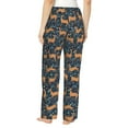 thumbnail image 3 of Naloa Reindeer Print Women’s Ultra-Soft Comfy Pajama Lounge Pants with Pockets & Drawstring, 3 of 8