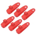 thumbnail image 1 of Unique Bargains Pinces pour Bâche, Serrage de Verrou, Pinces pour Auvent, Tente, Rouge, Lot de 6, 1 of 5