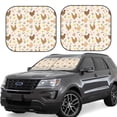 thumbnail image 2 of Daiia Chicken Family 2PCS Car Windshield Sun Shade, Foldable Sun Shield for Car Front Window, Auto Sun Blocker Visor Protector Universal for Truck SUV Pickup-Large, 2 of 7