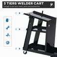 thumbnail image 4 of DURHAND 3 Tier Welding Cart Welder Trolley Garage for Tanks Gas Bottles, 4 of 10