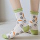 thumbnail image 2 of Calcetines de algodón de primavera para mujer, medias con adorno de volantes y burbujas, estilo Pastoral japonés de Harajuku, Retro, colorido, estampado Floral, 2 of 5